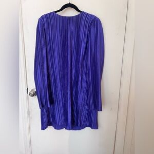 Tibi Purple Pleated Shift Dress